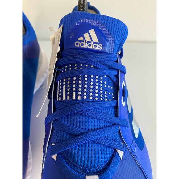 NWT ADIDAS CLEATS 11 PUREHUSTLE METAL FASTPITCH SOFTBALL SHOES BLUE FV9040 - Picture 9 of 16